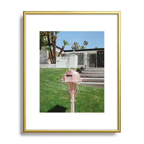 Bethany Young Photography Pink Palm Springs II on Film Metal Framed Art Print