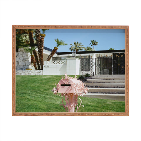 Bethany Young Photography Pink Palm Springs II on Film Rectangular Tray