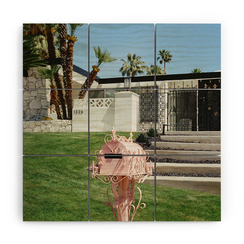 Bethany Young Photography Pink Palm Springs II on Film Wood Wall Mural