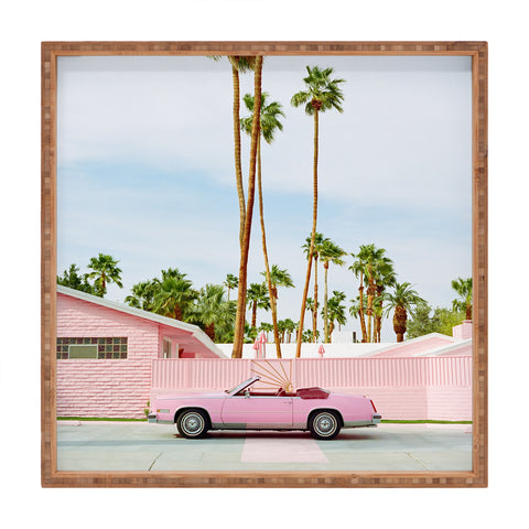 Bethany Young Photography Pink Palm Springs on Film Square Tray