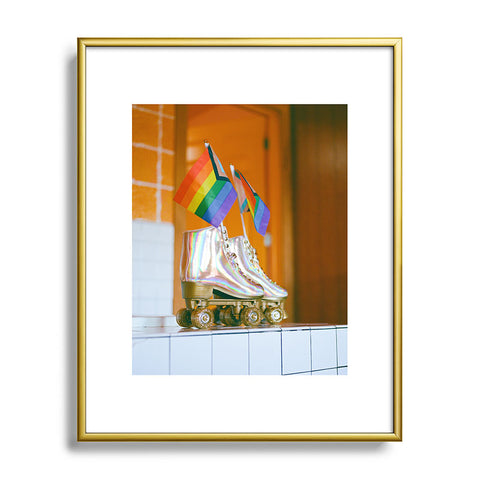 Bethany Young Photography Pride Skate on Film Metal Framed Art Print