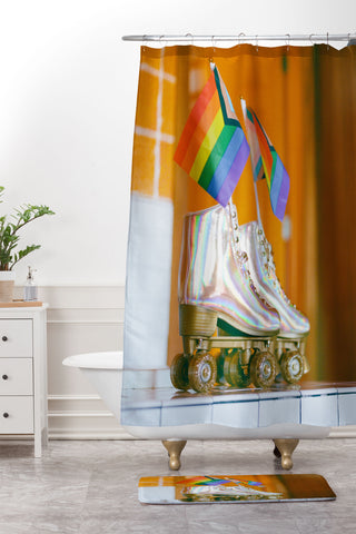 Bethany Young Photography Pride Skate on Film Shower Curtain And Mat