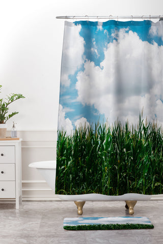 Bethany Young Photography Rural Corn Fields III Shower Curtain And Mat