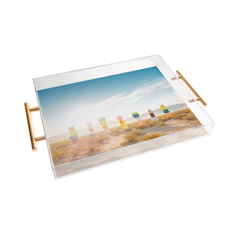 Bethany Young Photography Seven Magic Mountains Sunrise Acrylic Tray