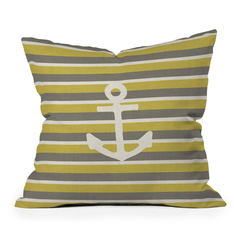 Bianca Green Anchor 2 Throw Pillow