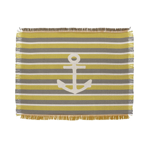 Bianca Green Anchor 2 Throw Blanket