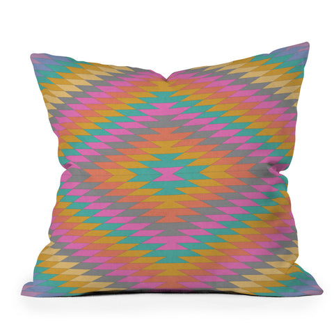 Bianca Green Ancient Rainbow Outdoor Throw Pillow