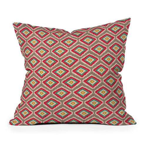 Bianca Green Aztec Fiber 1 Outdoor Throw Pillow