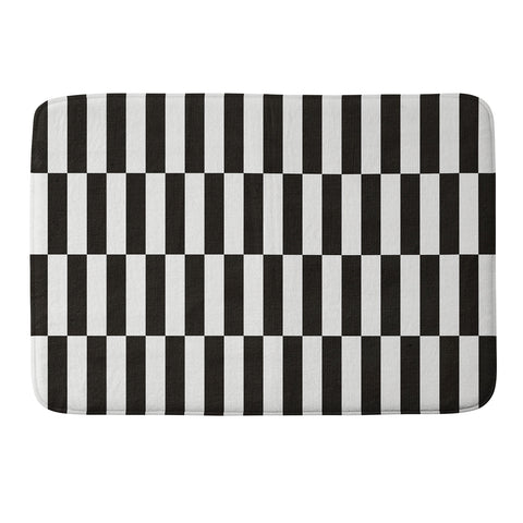 Bianca Green Black And White Order Memory Foam Bath Mat