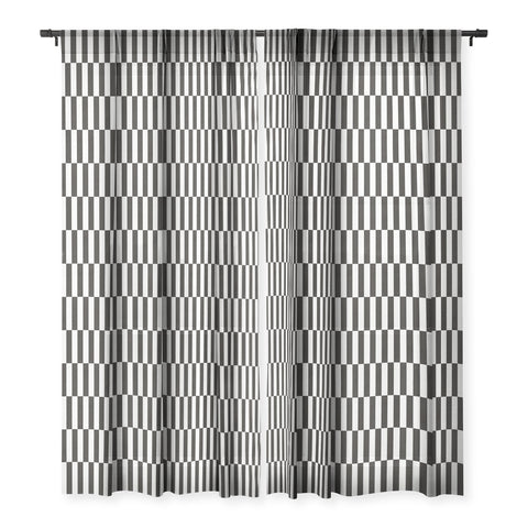 Bianca Green Black And White Order Sheer Window Curtain