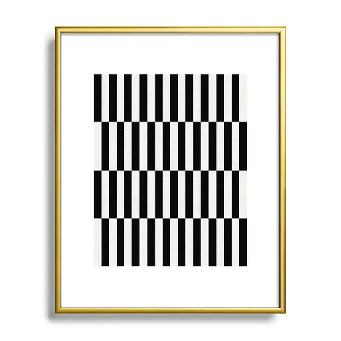 Bianca Green Black And White Order Metal Framed Art Print