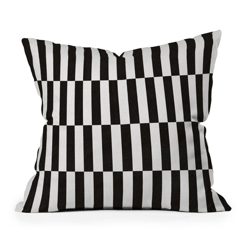 Bianca Green Black And White Order Throw Pillow