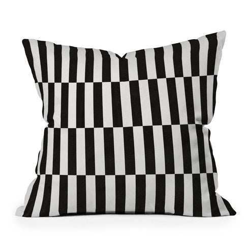 Bianca Green Black And White Order Outdoor Throw Pillow