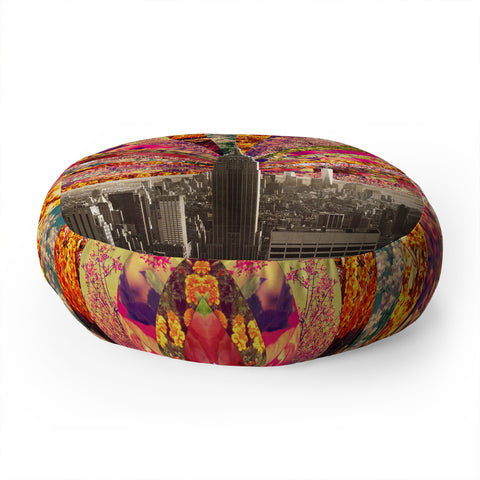 Bianca Green Blooming NY Floor Pillow Round