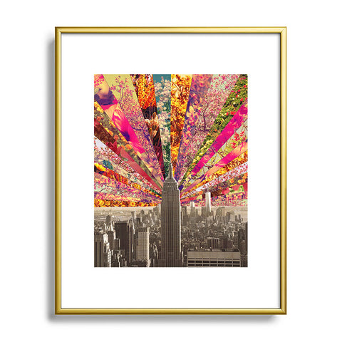 Bianca Green Blooming NY Metal Framed Art Print