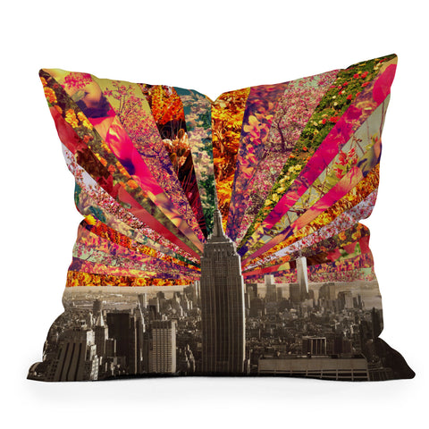 Bianca Green Blooming NY Throw Pillow