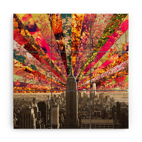 Bianca Green Blooming NY Wood Wall Mural