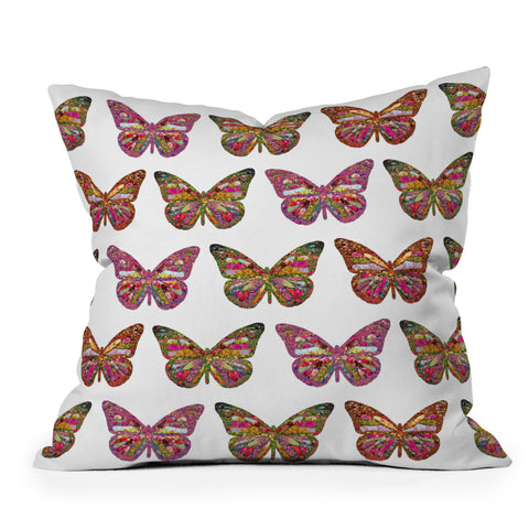 Bianca Green Butterflies Fly Outdoor Throw Pillow