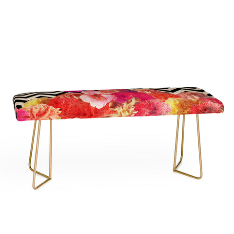 Bianca Green Chevron Flora 2 Bench