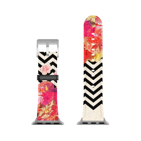 Bianca Green Chevron Flora 2 Apple Watch Band