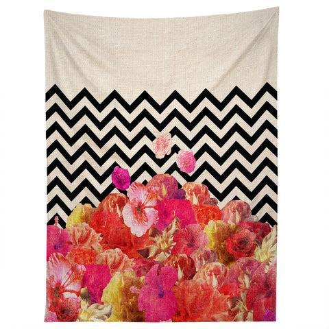 Bianca Green Chevron Flora 2 Tapestry