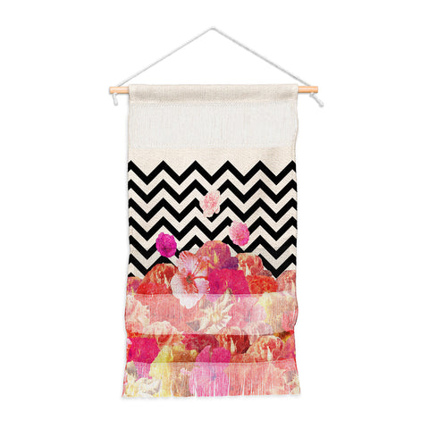 Bianca Green Chevron Flora 2 Wall Hanging Portrait