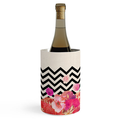 Bianca Green Chevron Flora 2 Wine Chiller