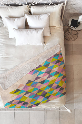 Bianca Green Completely Incomplete Fleece Throw Blanket