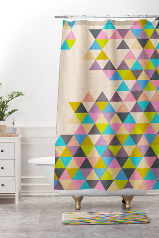 Bianca Green Completely Incomplete Shower Curtain And Mat