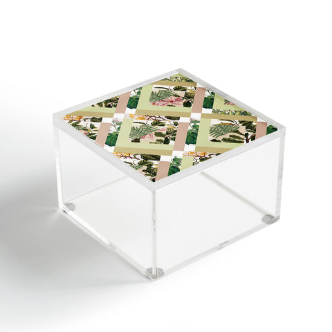 Bianca Green Cubed Vintage Botanicals Acrylic Box