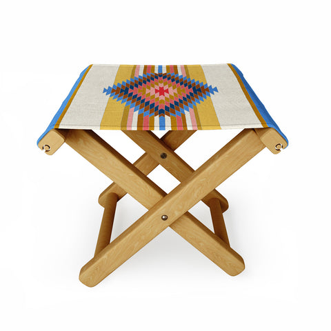 Bianca Green Fiesta Blue Folding Stool