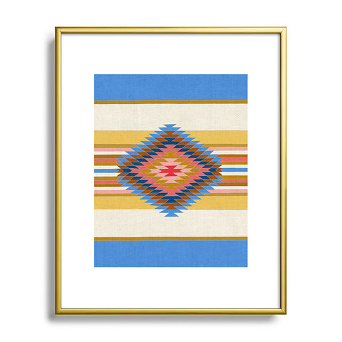 Bianca Green Fiesta Blue Metal Framed Art Print