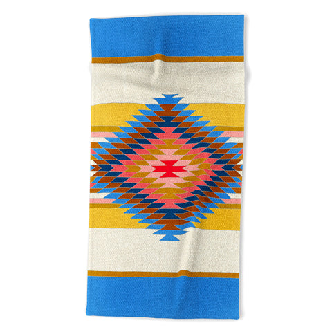 Bianca Green Fiesta Blue Beach Towel