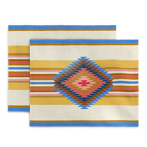Bianca Green Fiesta Blue Placemat
