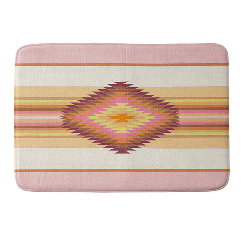 Bianca Green Fiesta Rose Memory Foam Bath Mat