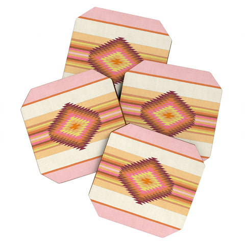 Bianca Green Fiesta Rose Coaster Set