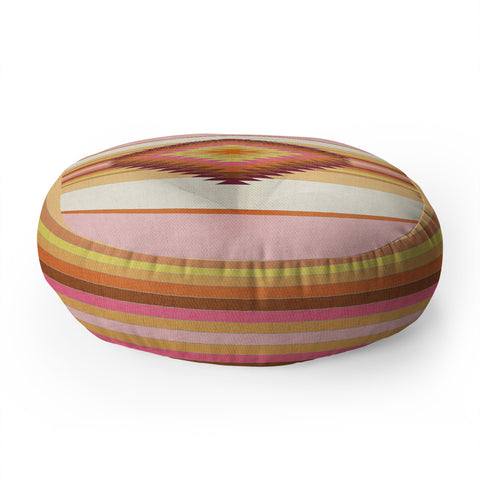 Bianca Green Fiesta Rose Floor Pillow Round