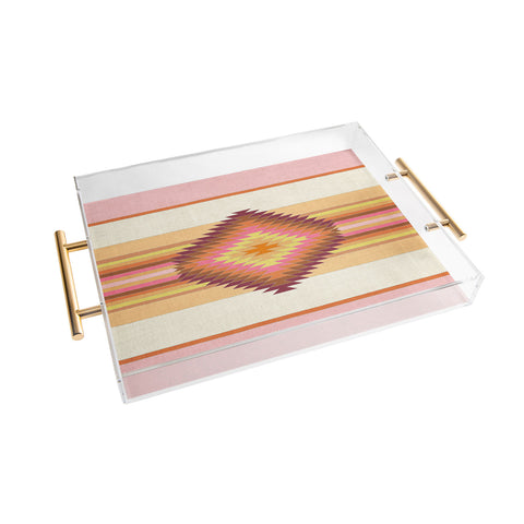 Bianca Green Fiesta Rose Acrylic Tray