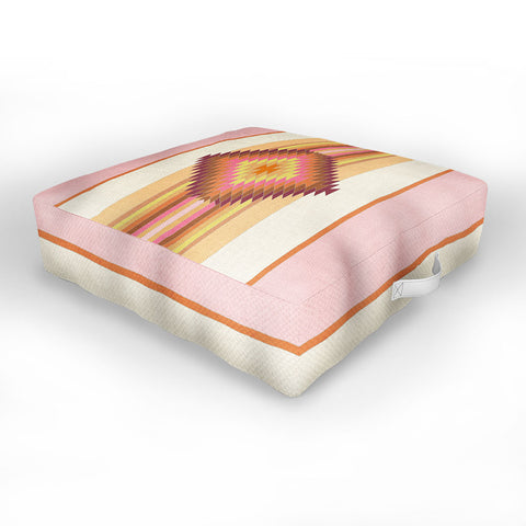 Bianca Green Fiesta Rose Outdoor Floor Cushion