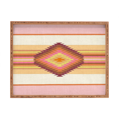 Bianca Green Fiesta Rose Rectangular Tray