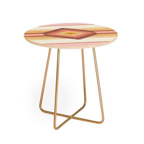 Bianca Green Fiesta Rose Round Side Table