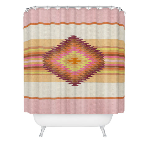 Bianca Green Fiesta Rose Shower Curtain