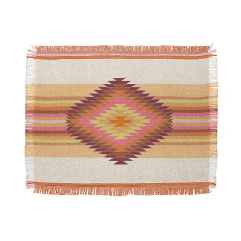 Bianca Green Fiesta Rose Throw Blanket