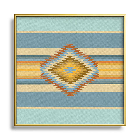 Bianca Green Fiesta Vintage Square Metal Framed Art Print
