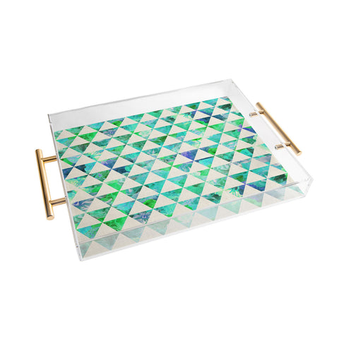 Bianca Green Floral Flowww Mint Acrylic Tray