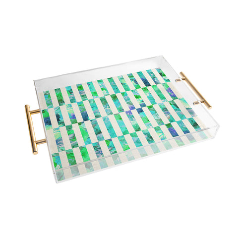 Bianca Green Floral Order Mint Acrylic Tray