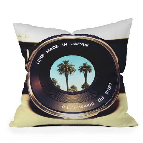 Bianca Green Focus On Palms Outdoor Throw Pillow