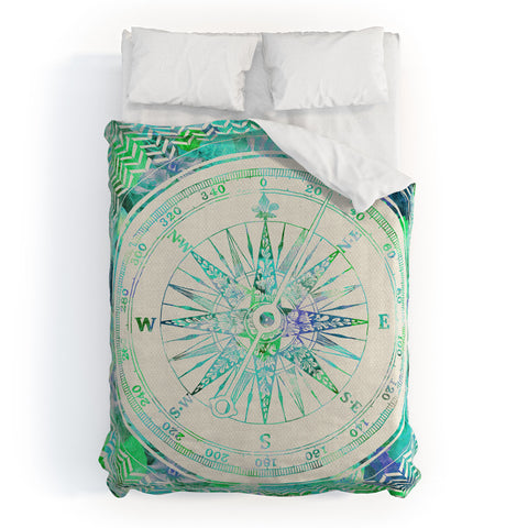 Bianca Green Follow Your Own Path Mint Duvet Cover