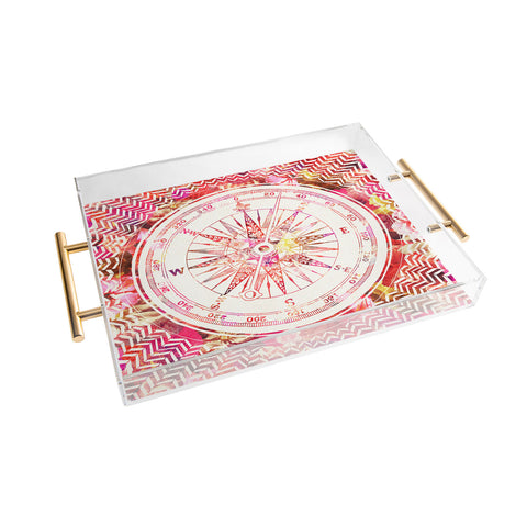 Bianca Green Follow Your Own Path Pink Acrylic Tray