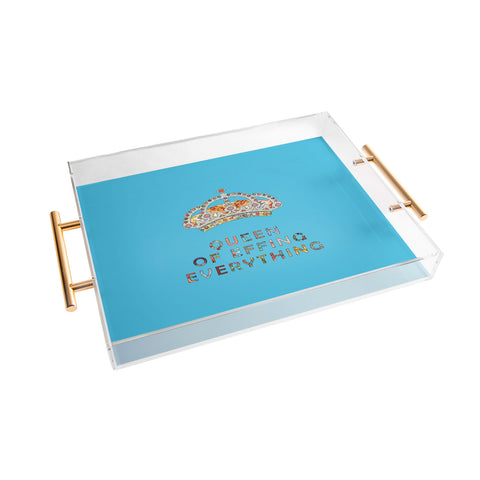 Bianca Green Her Daily Motivation Blue Acrylic Tray